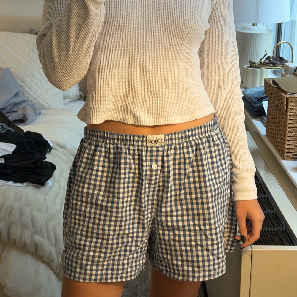 XOXO Blue Gingham Women's Shorts
